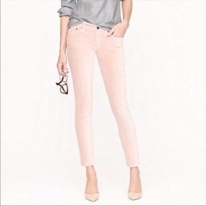 Jcrew toothpick velvet pants